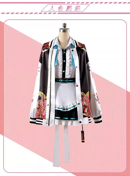 Blue Archive Mikamo Neru Cosplay Costume Set Polyester Asian Size