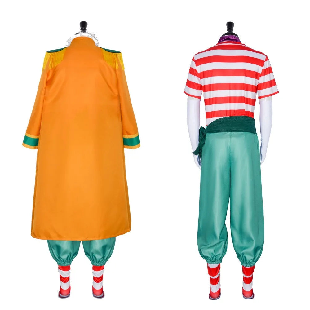 One Piece Buggy The Clown Cosplay Costume Polyester Men