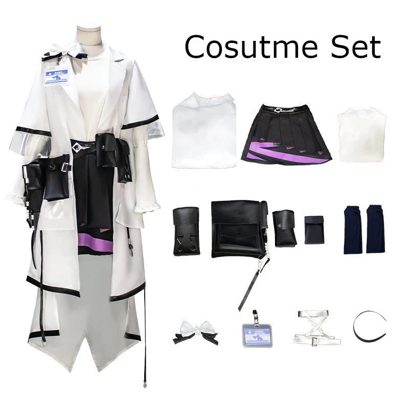 Arknights Priestess Cosplay Costume Set Polyester Asian Size