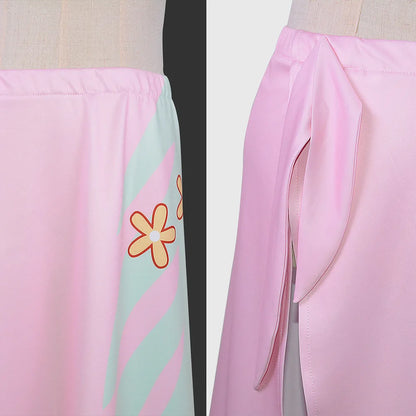 One Piece Nico Robin Dressrosa Arc Cosplay Costume Set Polyester