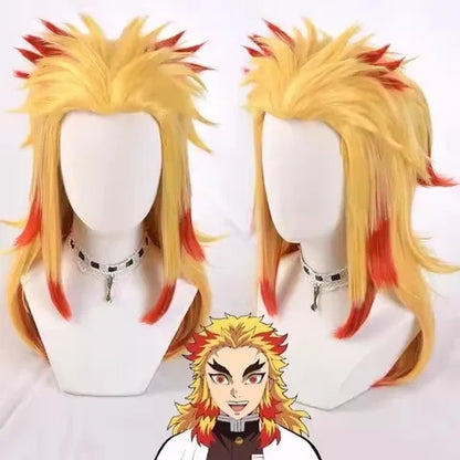 Kimetsu no Yaiba Kyojuro Rengoku Cosplay Set Polyester