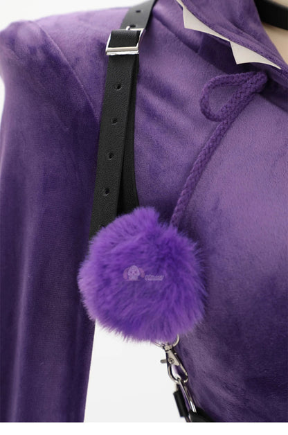 Pokemon Gengar Purple Plush Cosplay Costume Set Polyester