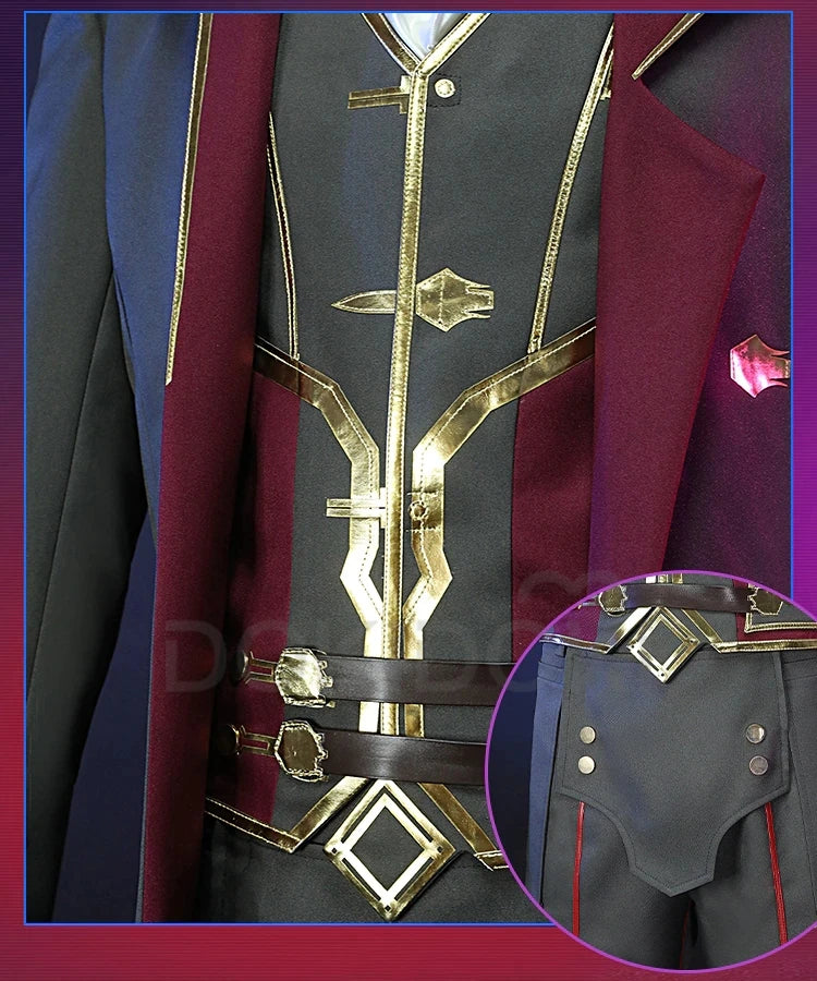Silcoo Cosplay Costume Game Anime Cosplay【XS-2XL】DokiDoki-R Jinxx Father Silcoo Men Costume Plus Size