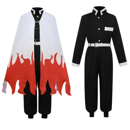 Kimetsu no Yaiba Kyojuro Rengoku Cosplay Set Polyester