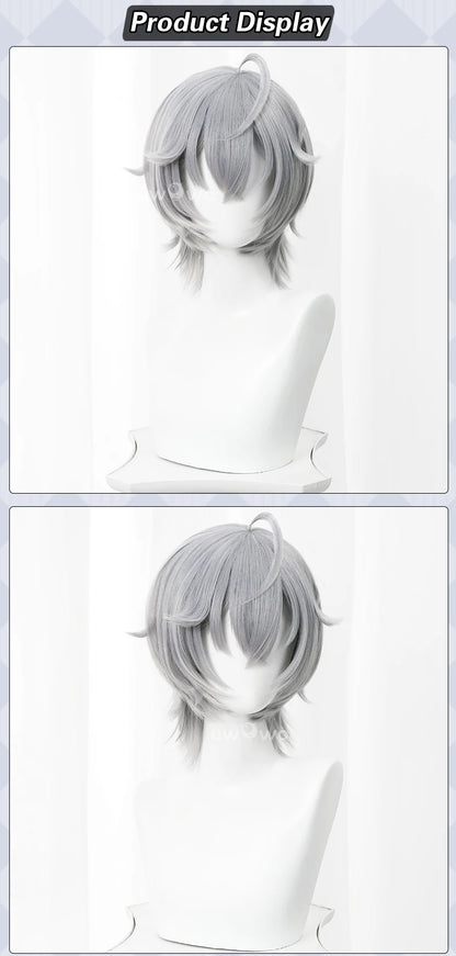 UWOWO Wise Wig Game Zenless Zone Zero Cosplay/ZZZ Cosplay Wise  Cosplay Wig Silver Hair Short Hair