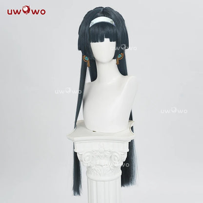 UWOWO Astra Yao Wig Game Zenless Zone Zero ZZZ Astra Yao Cosplay Wig Dark Green Hair Halloween Wig