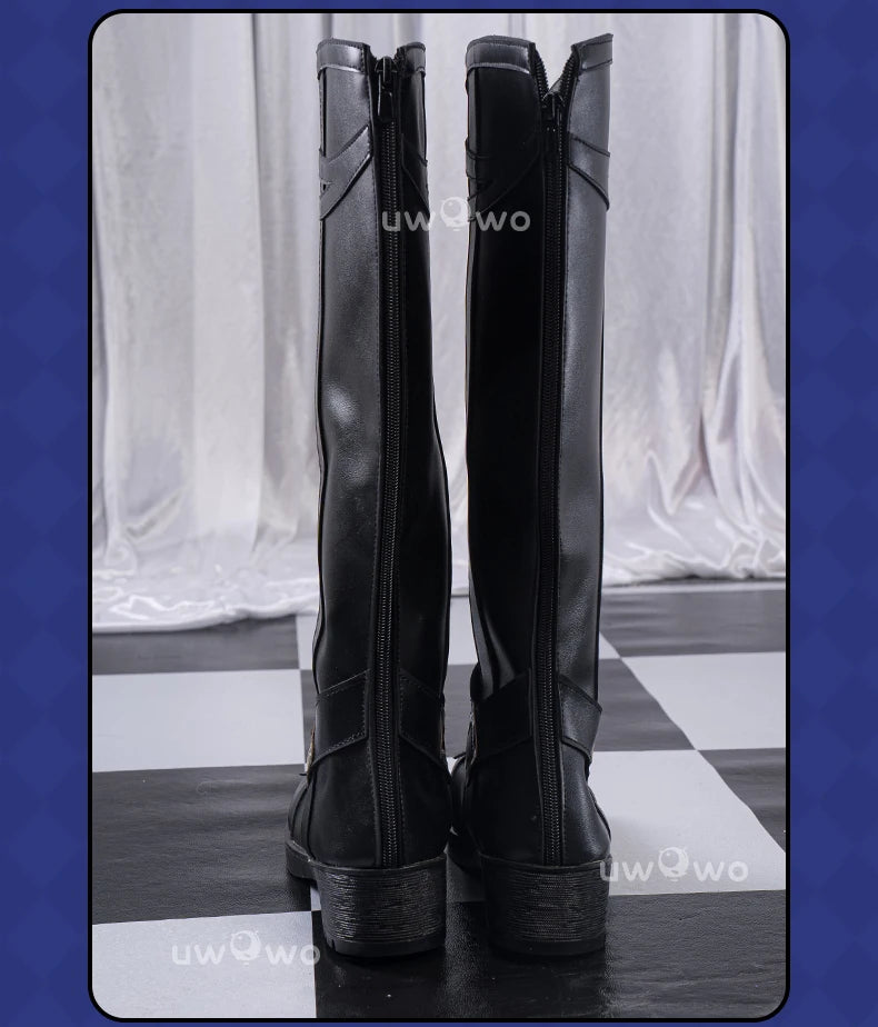 UWOWO Capitano Cosplay Shoes Game Genshin Impact Fatui Harbingers Il Capitan Cosplay Shoes Boots