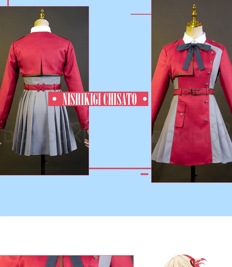 IN STOCK Inoue Takina/Nishikigi Chisato Cosplay Anime Lycoris Recoil Costume DokiDoki-R Lycoris Recoil Plus Size Christmas
