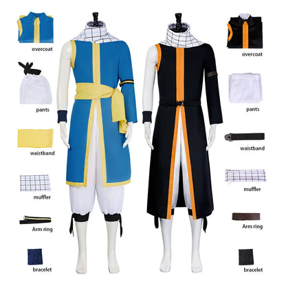 Fairy Tail Natsu Dragneel Cosplay Costume Polyester Asian Size