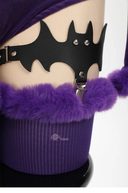 Pokemon Gengar Purple Plush Cosplay Costume Set Polyester