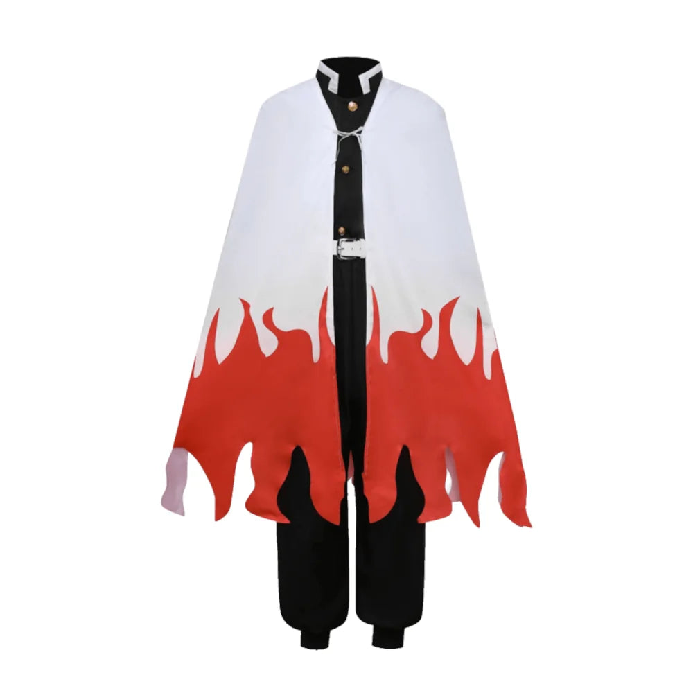 Kimetsu no Yaiba Kyojuro Rengoku Cosplay Set Polyester