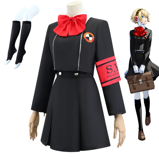 Revelations Persona Aigis Cosplay Costume Set Asian Size Polyester