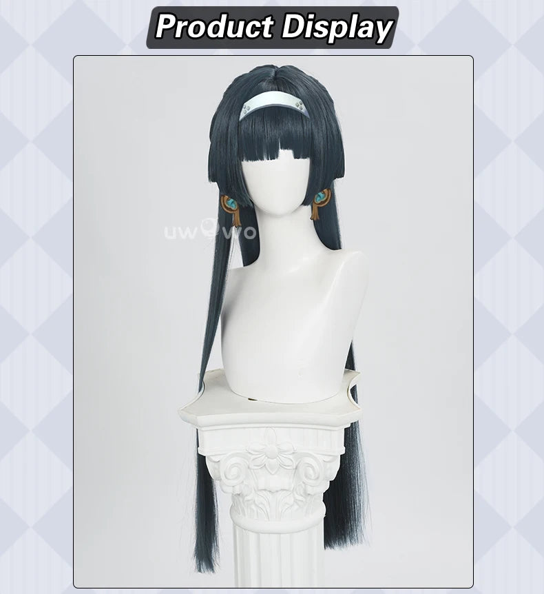 UWOWO Astra Yao Wig Game Zenless Zone Zero ZZZ Astra Yao Cosplay Wig Dark Green Hair Halloween Wig