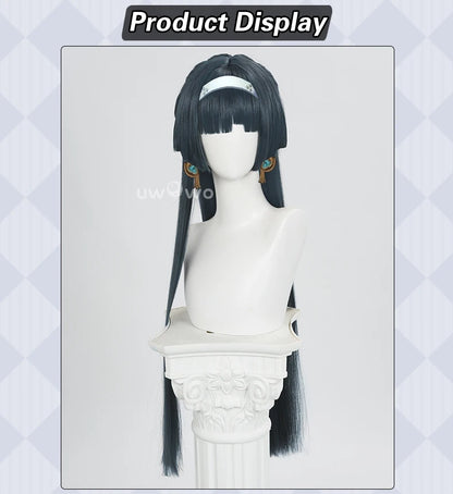 UWOWO Astra Yao Wig Game Zenless Zone Zero ZZZ Astra Yao Cosplay Wig Dark Green Hair Halloween Wig