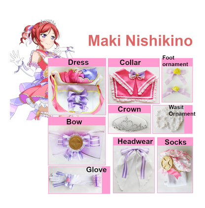 Love Live Countdown Cosplay Costume Women Polyester Set