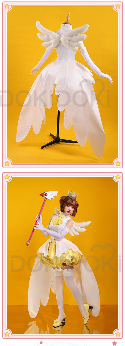 Kinomoto Sakura Cosplay Anime Card Captor Sakura Cosplay Costume DokiDoki-SR Cute Yellow Dress Sakura Yellow Dress