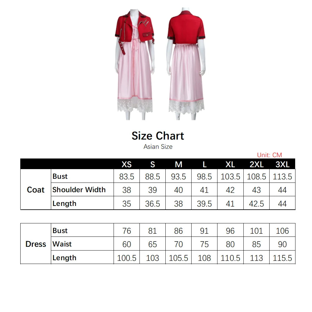 Final Fantasy Aerith Gainsborough Cosplay Set Women Polyester
