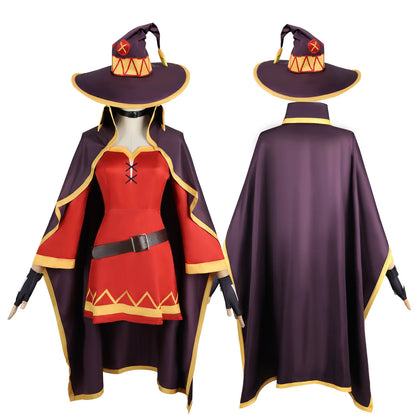 KonoSuba Megumin Cosplay Costume Full Set Polyester Asian Size