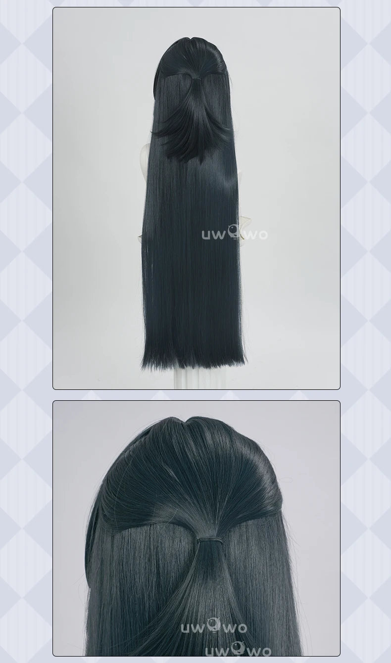 UWOWO Astra Yao Wig Game Zenless Zone Zero ZZZ Astra Yao Cosplay Wig Dark Green Hair Halloween Wig