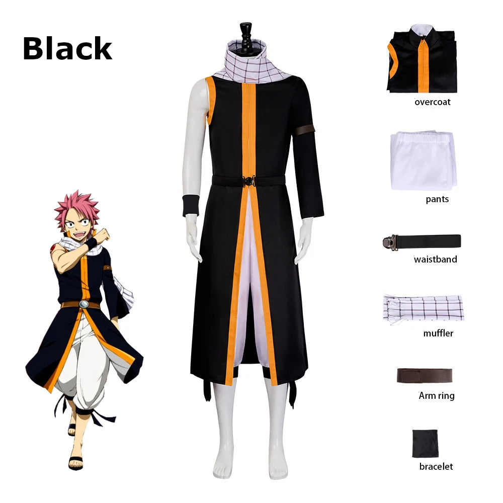 Fairy Tail Natsu Dragneel Cosplay Costume Polyester Asian Size