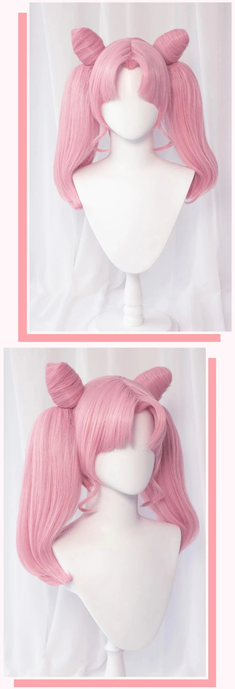 IN STOCK Chibii Usaa Tsukinoo Usagii Kinoo Makotoo Kaiouu Michiruu Wig Anime DokiDoki Cute Ponytail Hair Free Cap