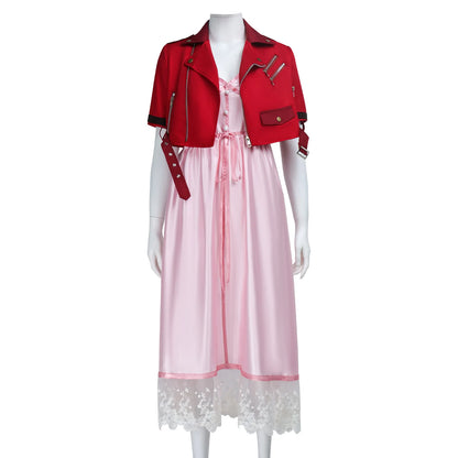 Final Fantasy Aerith Gainsborough Cosplay Set Women Polyester