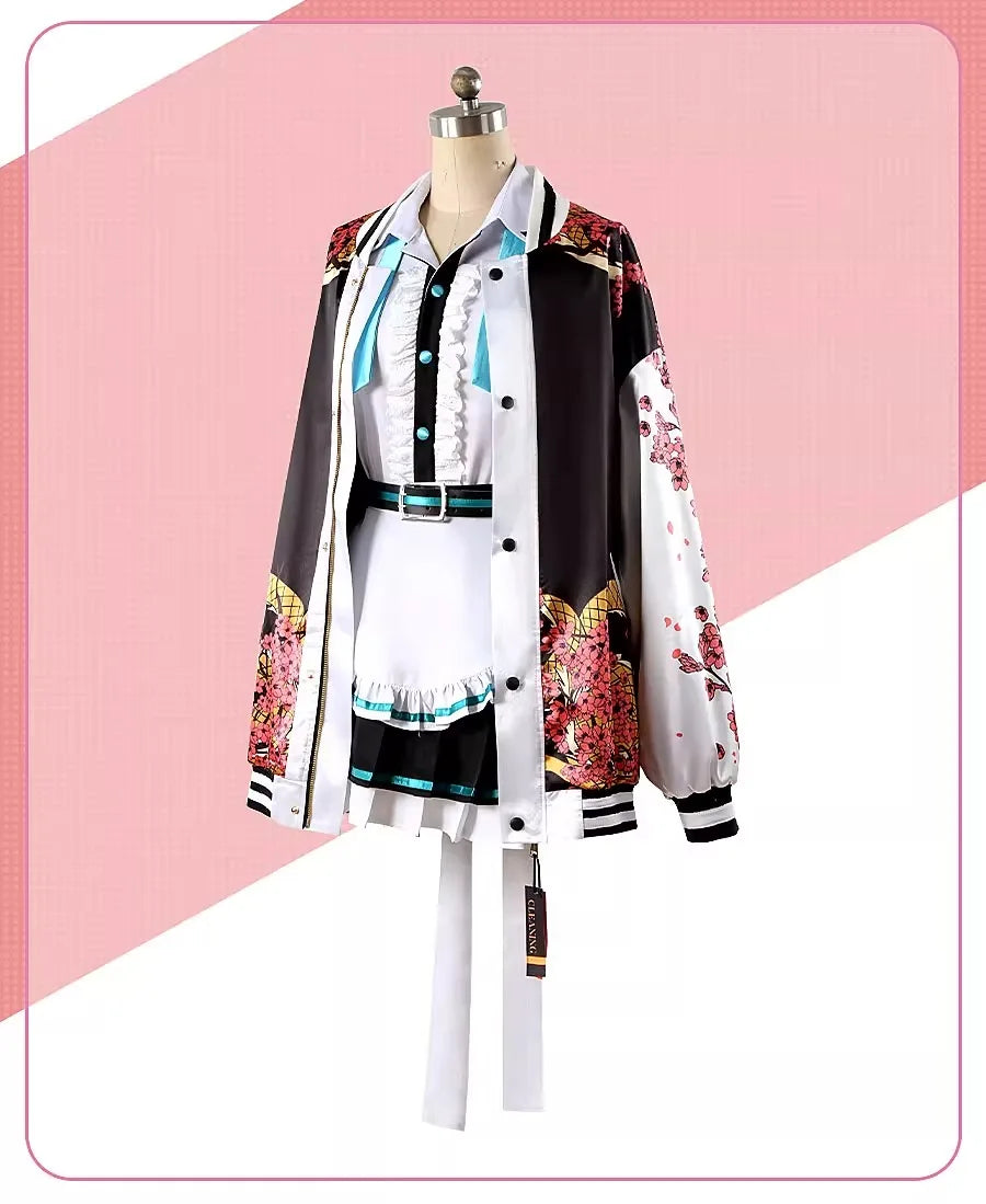 Blue Archive Mikamo Neru Cosplay Costume Set Polyester Asian Size