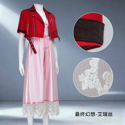 Final Fantasy Aerith Gainsborough Cosplay Set Women Polyester