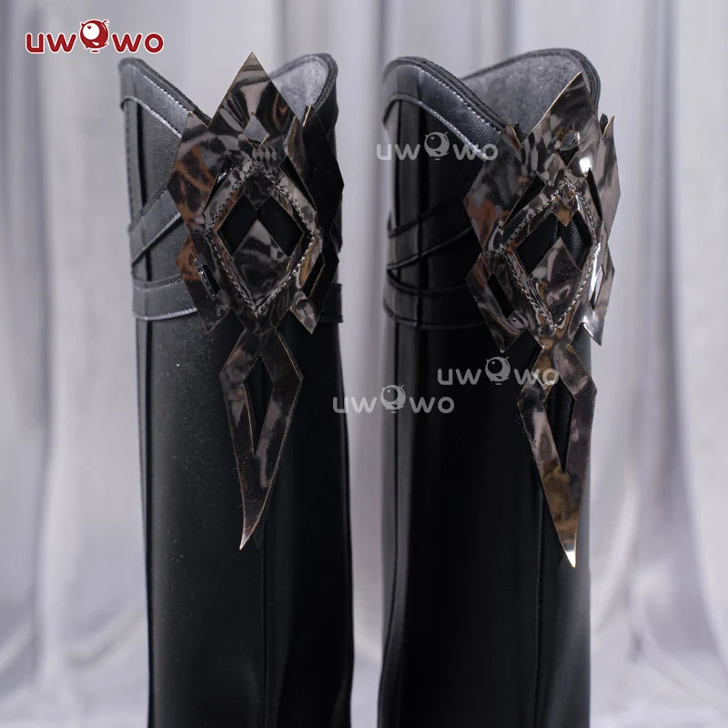 UWOWO Capitano Cosplay Shoes Game Genshin Impact Fatui Harbingers Il Capitan Cosplay Shoes Boots