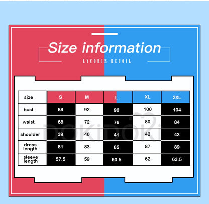 IN STOCK Inoue Takina/Nishikigi Chisato Cosplay Anime Lycoris Recoil Costume DokiDoki-R Lycoris Recoil Plus Size Christmas