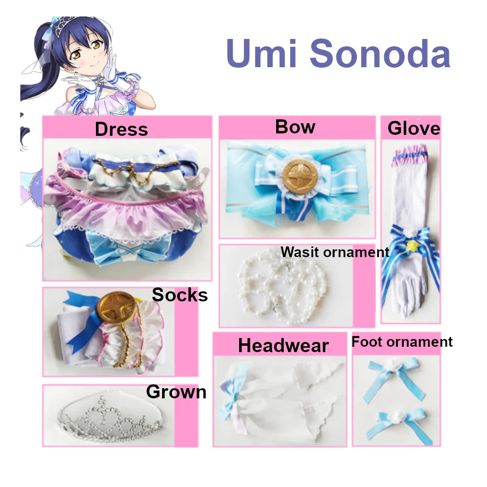 Love Live Countdown Cosplay Costume Women Polyester Set