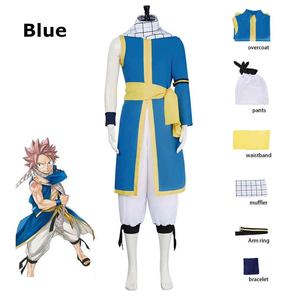 Fairy Tail Natsu Dragneel Cosplay Costume Polyester Asian Size