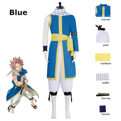 Fairy Tail Natsu Dragneel Cosplay Costume Polyester Asian Size