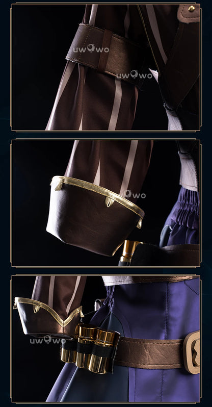 LAST BATCH UWOWO Caitlyn  Cosplay Game LOL: Caitlyn Sheriff of Piltover Cosplay Costume With Hat Halloween Costume