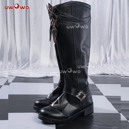 UWOWO Capitano Cosplay Shoes Game Genshin Impact Fatui Harbingers Il Capitan Cosplay Shoes Boots