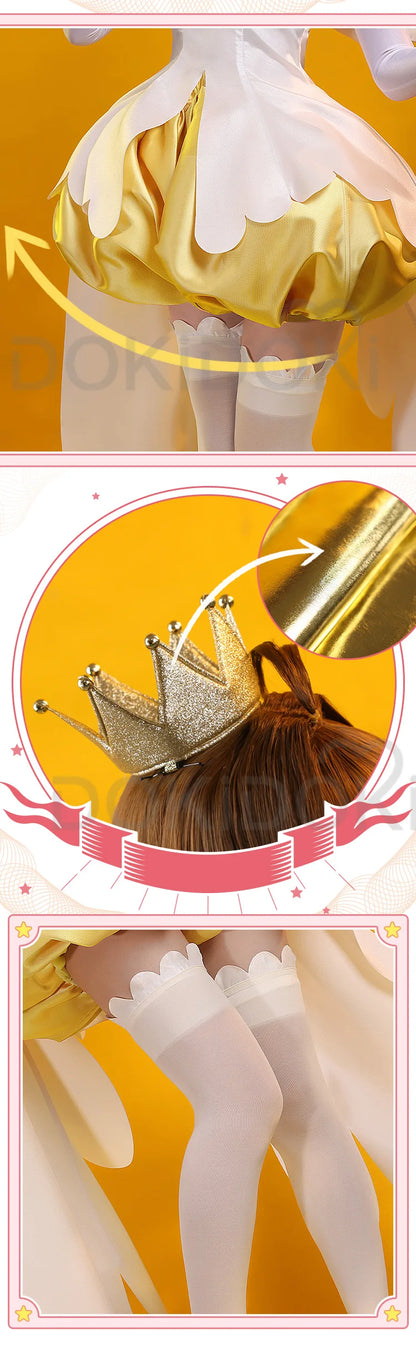 Kinomoto Sakura Cosplay Anime Card Captor Sakura Cosplay Costume DokiDoki-SR Cute Yellow Dress Sakura Yellow Dress