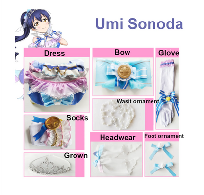 Love Live Countdown Cosplay Costume Women Polyester Set