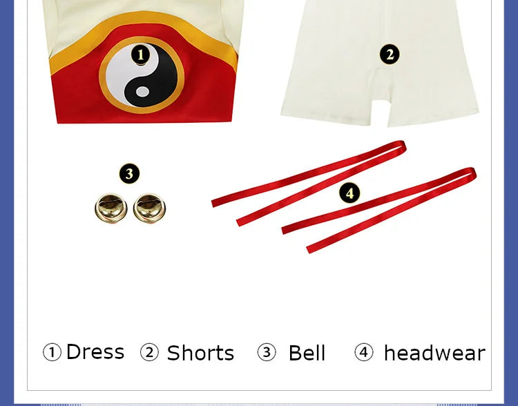 Cardcaptor Sakura Li Meiling Cosplay Set Polyester Asian Size