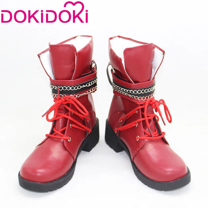 Tifa Lockhart Shoes Game FF DokiDoki Women Red Shoes Cosplay FF Tifa Lockhart Christmas Cosplay Halloween