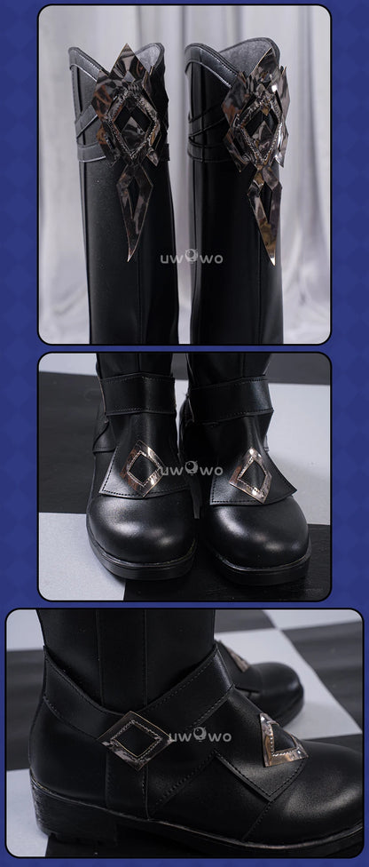 UWOWO Capitano Cosplay Shoes Game Genshin Impact Fatui Harbingers Il Capitan Cosplay Shoes Boots