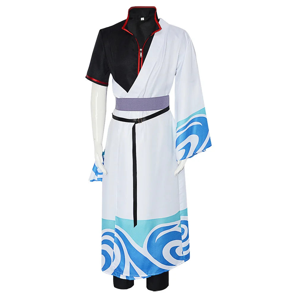 Gintama Sakata Gintoki Cosplay Costume Set Polyester Asian Size
