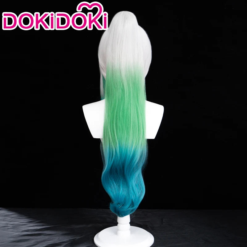 Yamatoo Cosplay Costume Anime Dokidoki-R Kimono Big Bow Wig Horns Shoes Halloween Set