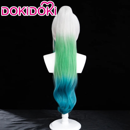 IN STOCK Yamatoo Cosplay Costume Anime DokiDoki-R Yamatoo Kimono Big Bow Halloween Yamatoo Kimono Wig Horns Shoes Cosplay Kimono