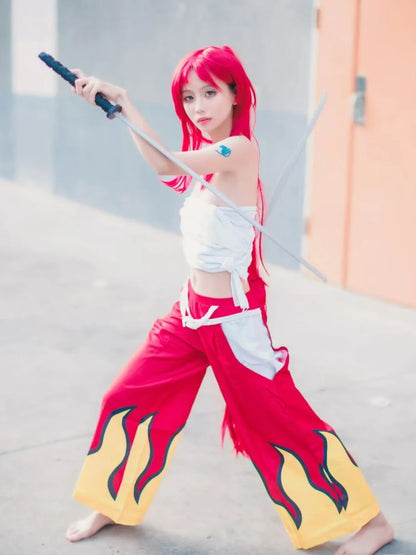 Fairy Tail Erza Scarlet Clear Heart Costume Set Polyester