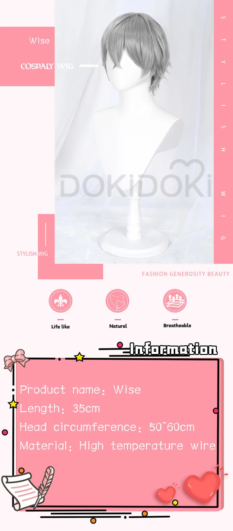 IN STOCK Wise Cosplay Costume Game Zenless Zone Zero Cosplay DokiDoki-SR Wise Cosplay Men Daily Costume Random Paly Wise Wig