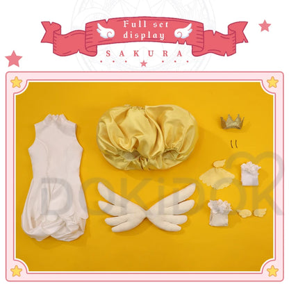 Kinomoto Sakura Cosplay Anime Card Captor Sakura Cosplay Costume DokiDoki-SR Cute Yellow Dress Sakura Yellow Dress