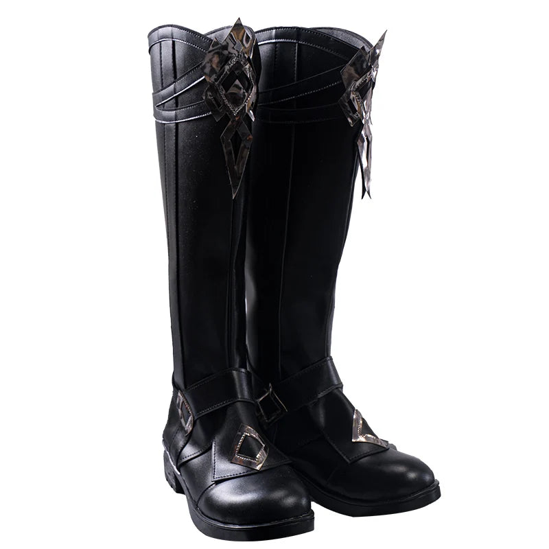 UWOWO Capitano Cosplay Shoes Game Genshin Impact Fatui Harbingers Il Capitan Cosplay Shoes Boots