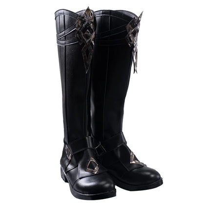UWOWO Capitano Cosplay Shoes Game Genshin Impact Fatui Harbingers Il Capitan Cosplay Shoes Boots