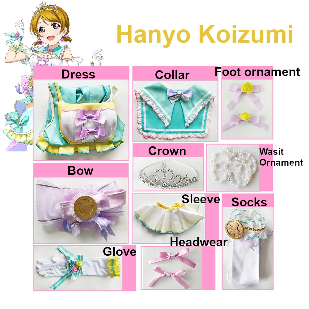 Love Live Countdown Cosplay Costume Women Polyester Set