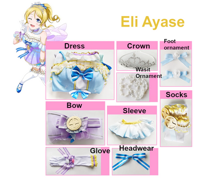Love Live Countdown Cosplay Costume Women Polyester Set